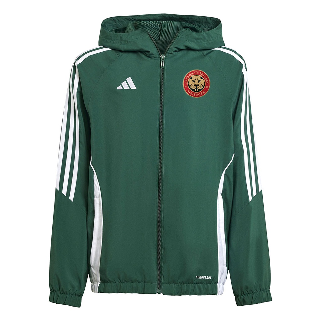 Jnr HRAFC Players Windbreaker Dark Green|White